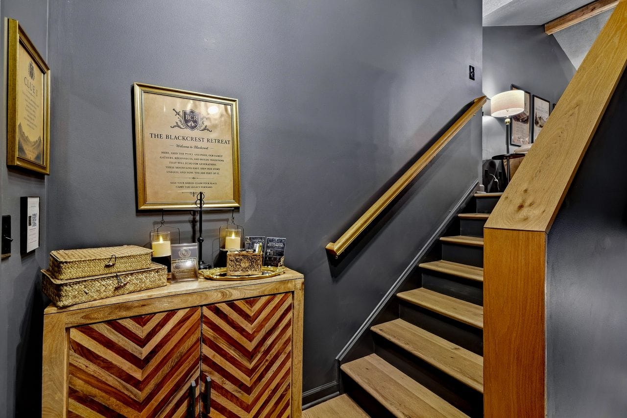 Blackcrest foyer with welcome crest