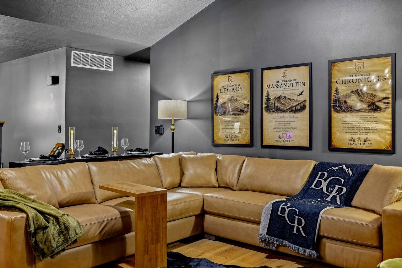 Lower-level living room lounge